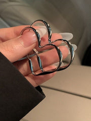 HEART-SHAPED HAIR CLIP WITH Y2K PATTERN