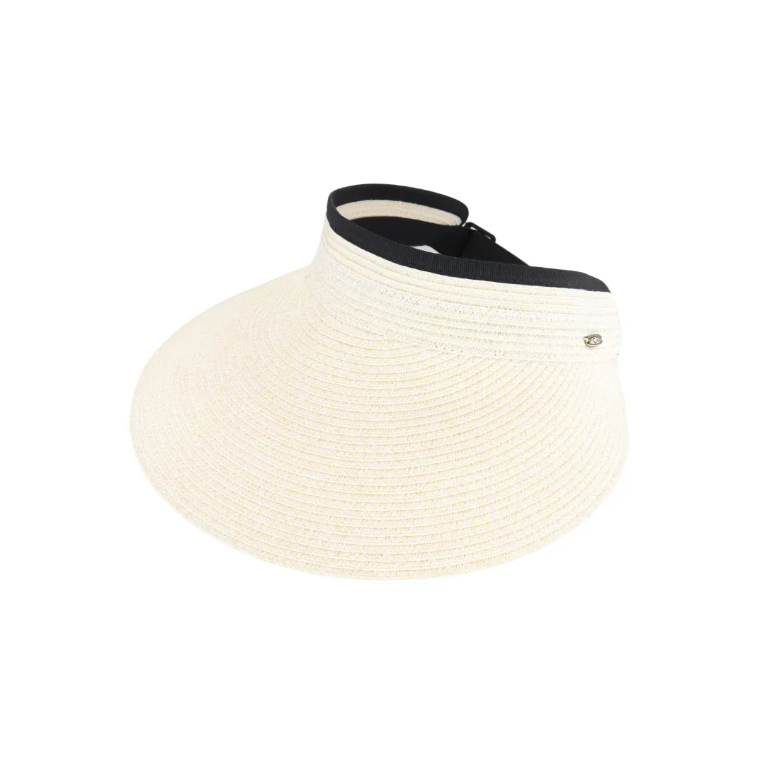Heather Straw Visor C.C Sun Hat
