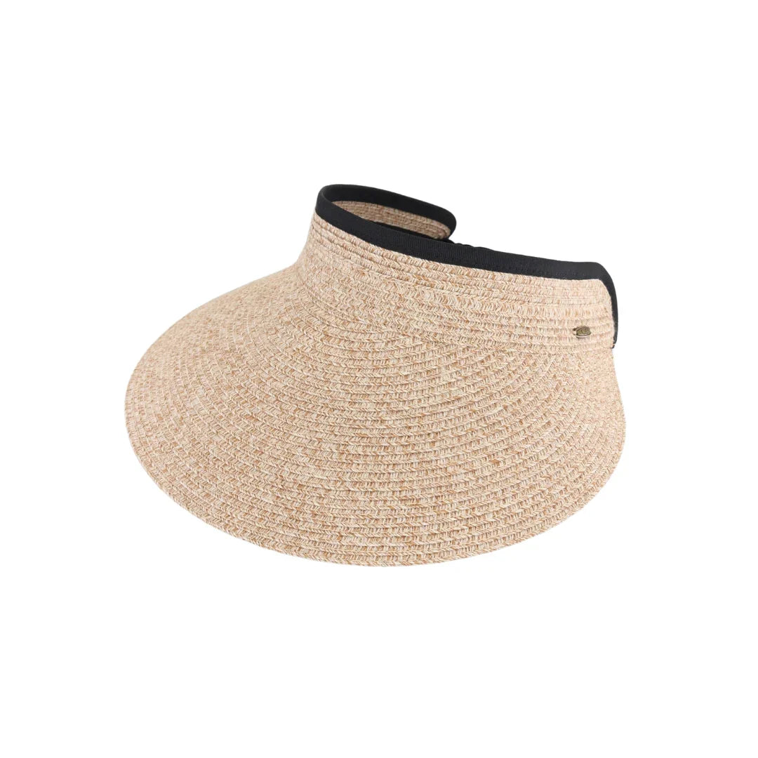Heather Straw Visor C.C Sun Hat