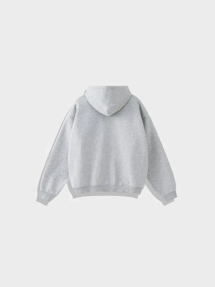 LOOSE FIT HOODIE WITH WHITE STRIPES - RELAXED FIT HOODIE
