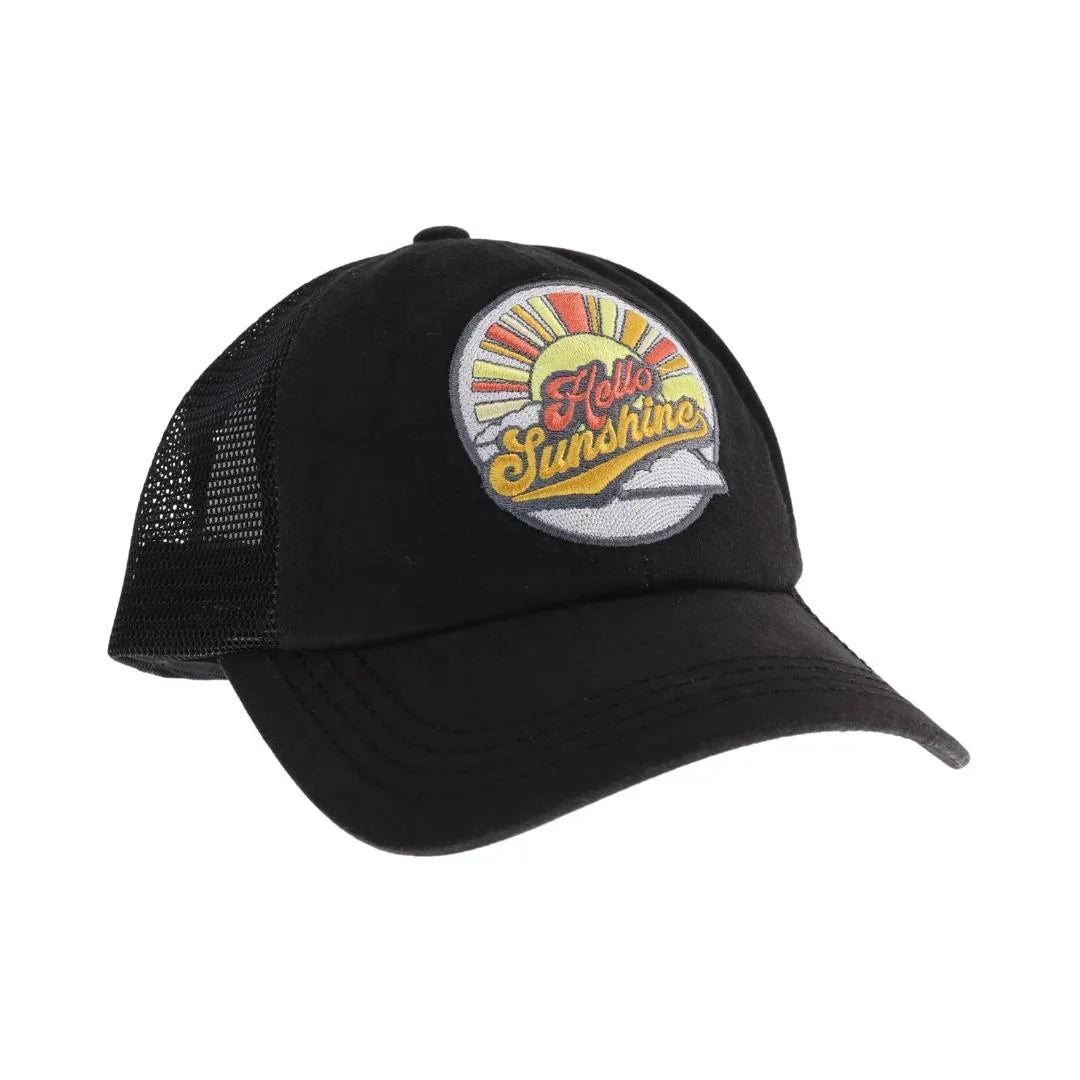 Hello Sunshine Patch C.C High Pony Criss Cross Ball Cap