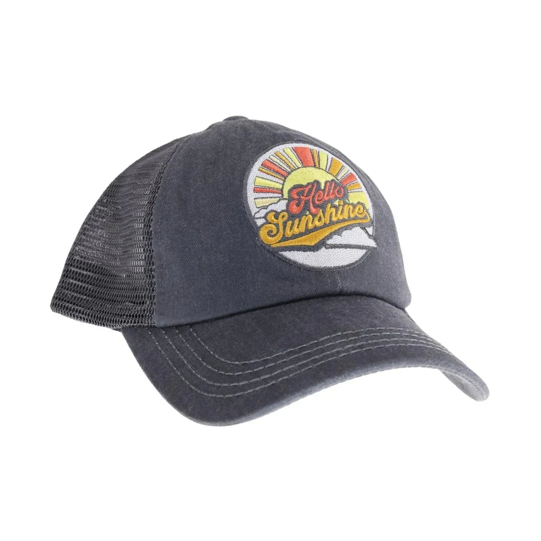 Hello Sunshine Patch C.C High Pony Criss Cross Ball Cap