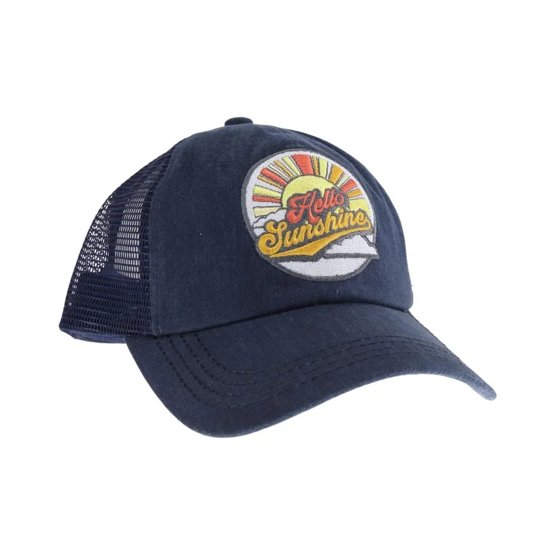 Hello Sunshine Patch C.C High Pony Criss Cross Ball Cap