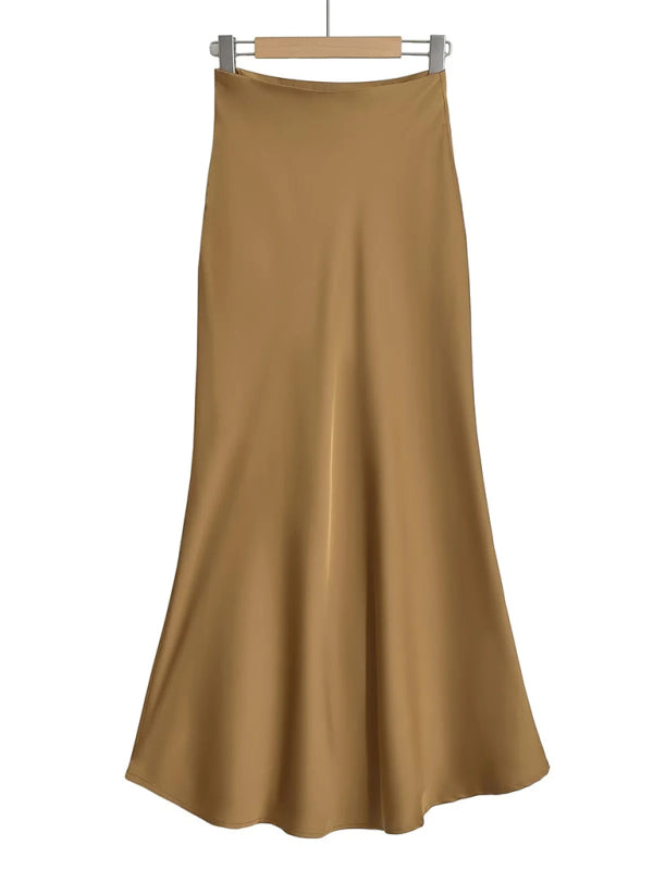 High waist maxi skirt - Earth yellow / S