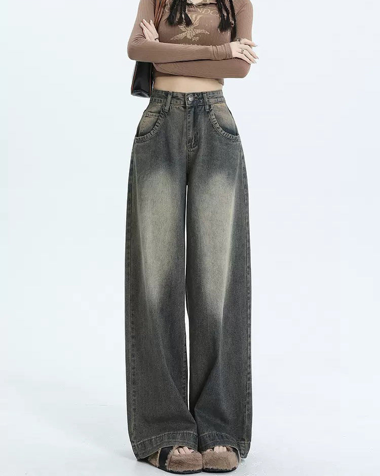HIGH-WAISTED WIDE-LEG JEANS - FIT WIDE JEANS STYLE