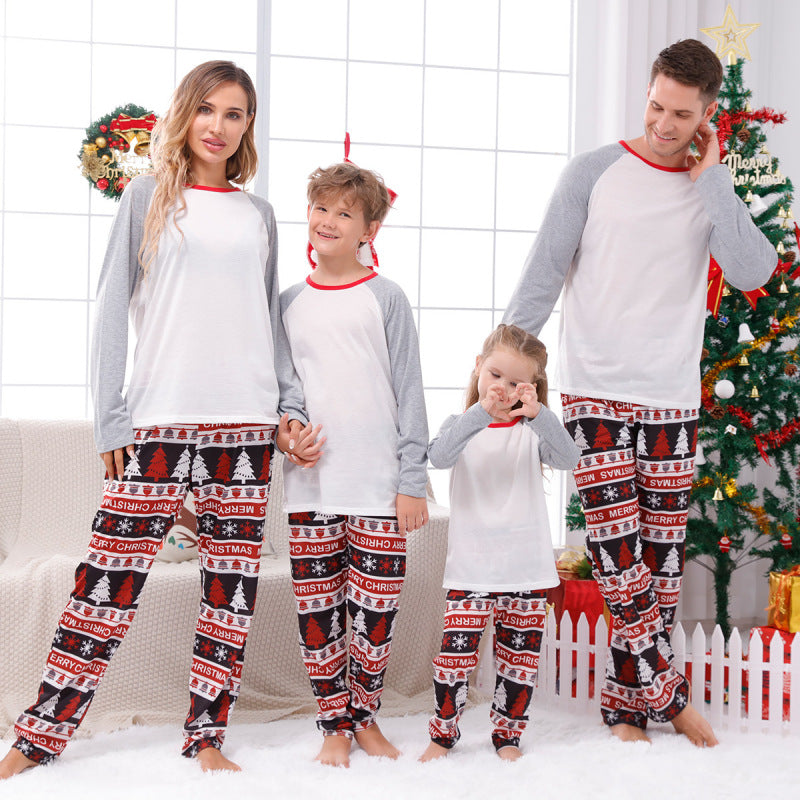 Home clothes Christmas home clothes parent-child suit plaid patchwork print home clothes - Pattern3 / S