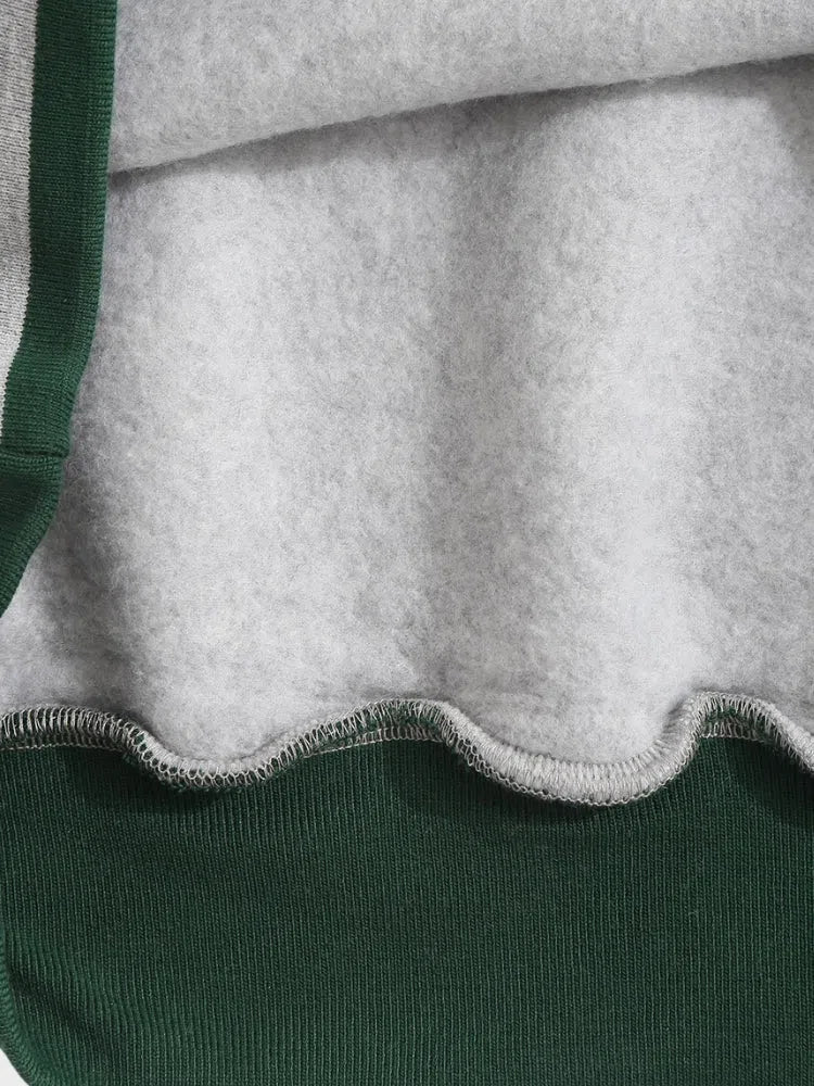 HOODED SWEATSHIRT WITH EMBROIDERED LETTERS FOR STREET STYLE EVENTS