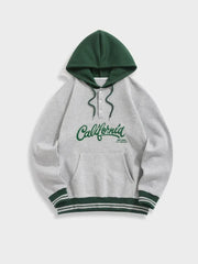 HOODED SWEATSHIRT WITH EMBROIDERED LETTERS FOR STREET STYLE EVENTS