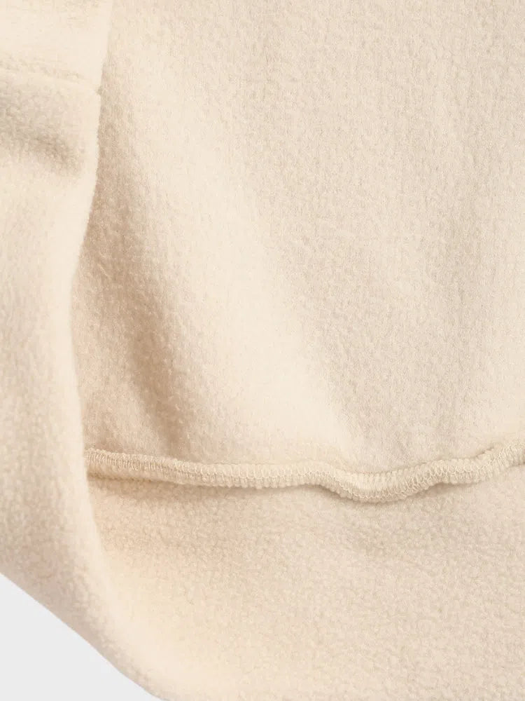 HOODIE BEIGE AVEC RAYURES NOIRES UNISEXE VINTAGE CASUAL UNE TOUCHE