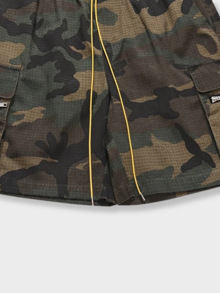 HOPE CAMOUFLAGE 4-PIECE OUTFIT SET WITH TANK TOP AND SHORTS