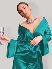 Ensemble de pyjama ample en dentelle simple pour femme 