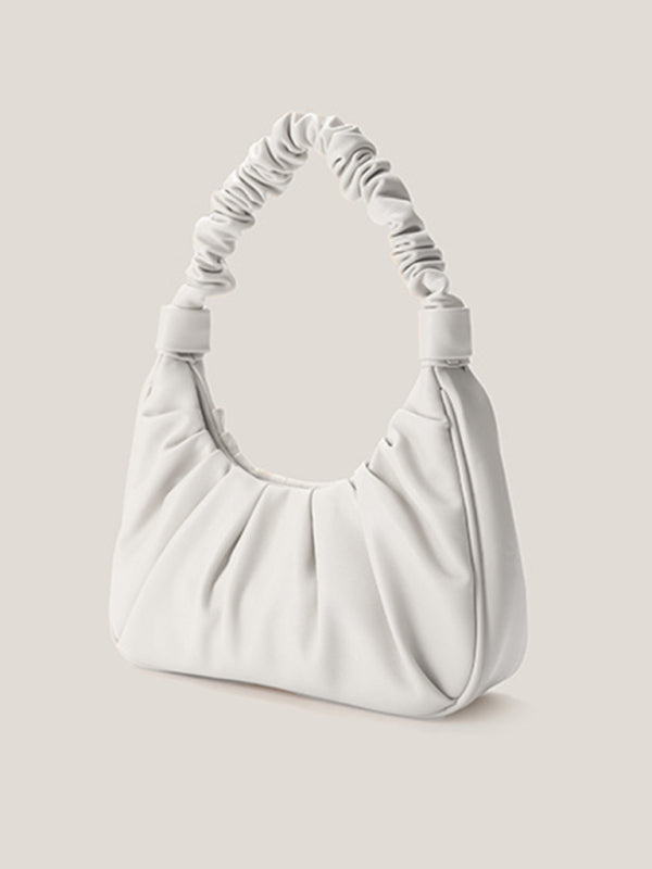 Sac bandoulière femme, sac plissé nuage, sac baguette à bandoulière unique 