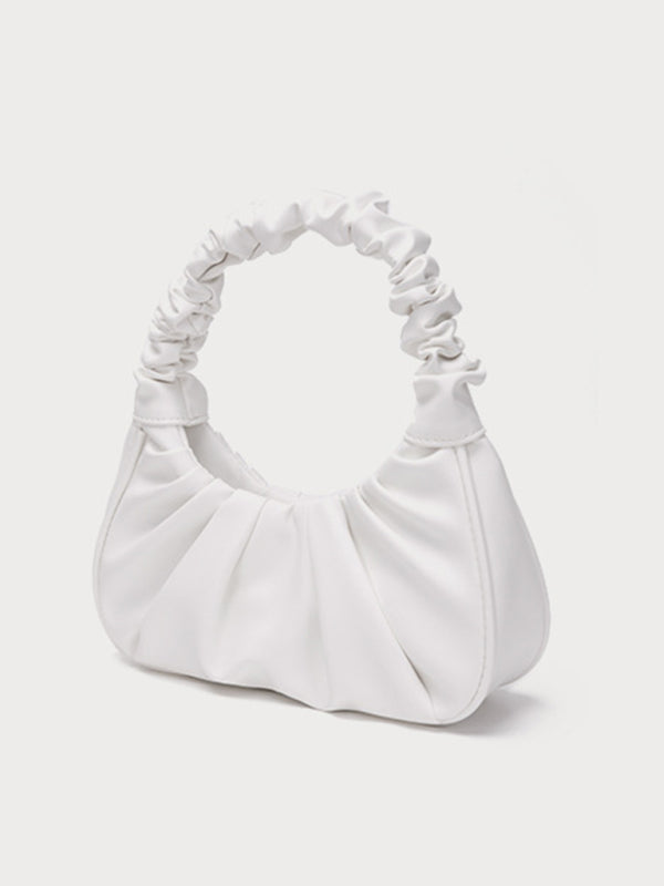 Sac bandoulière femme, sac plissé nuage, sac baguette à bandoulière unique 