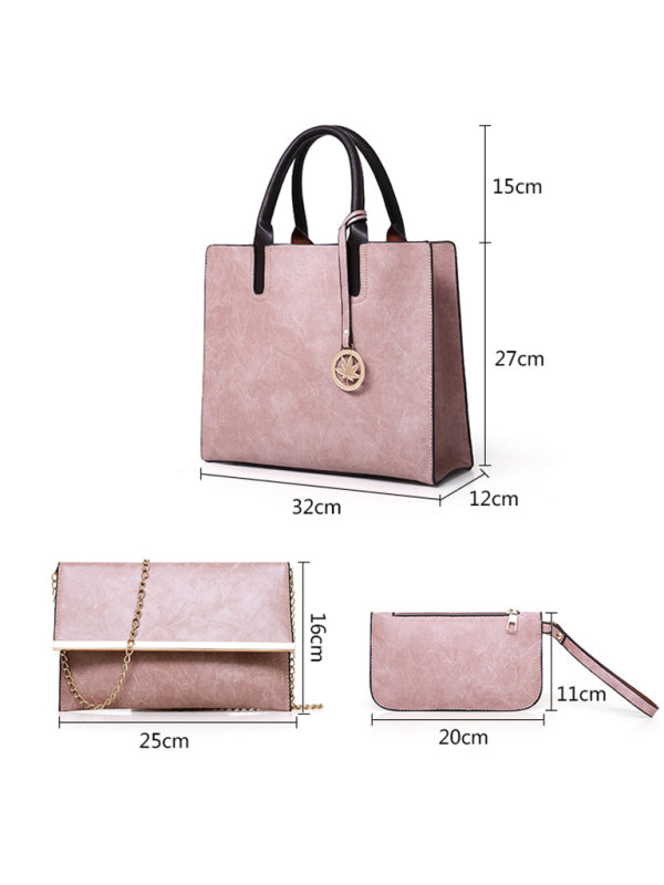 Neue Schwiegermuttertasche, PU-Damentasche, große Tasche, mehrteiliges Set, Schultertasche 