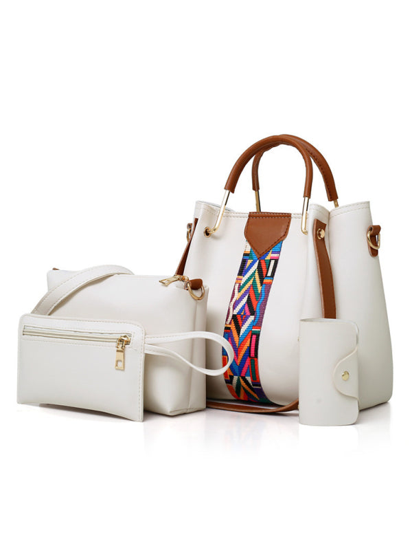 Vierteilige Schwiegermuttertasche, tragbare Umhängetasche, Beuteltasche 