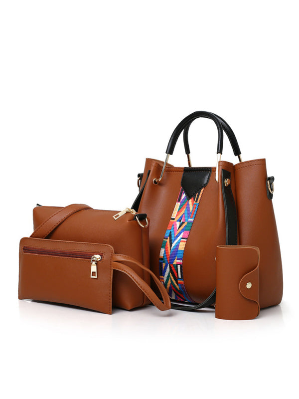 Vierteilige Schwiegermuttertasche, tragbare Umhängetasche, Beuteltasche 