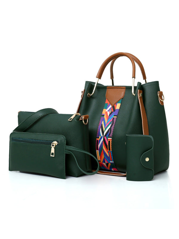 Vierteilige Schwiegermuttertasche, tragbare Umhängetasche, Beuteltasche 