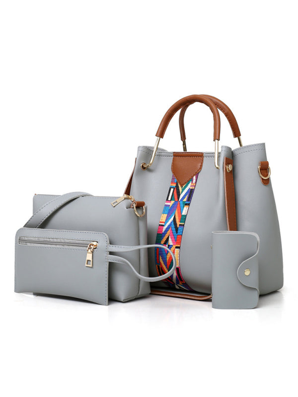Vierteilige Schwiegermuttertasche, tragbare Umhängetasche, Beuteltasche 
