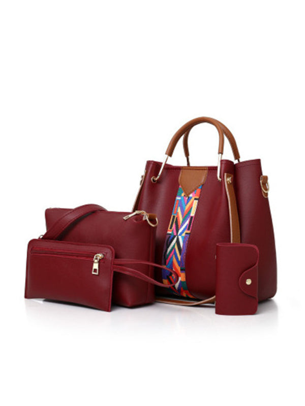 Vierteilige Schwiegermuttertasche, tragbare Umhängetasche, Beuteltasche 