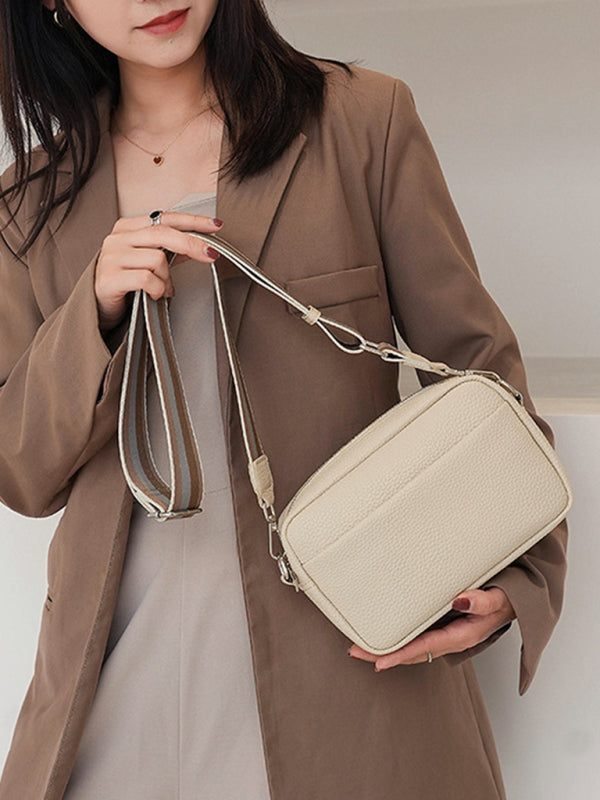 Einfarbige PU-Umhängetasche, kleine Damentasche, Schultertasche, kleine quadratische Tasche 
