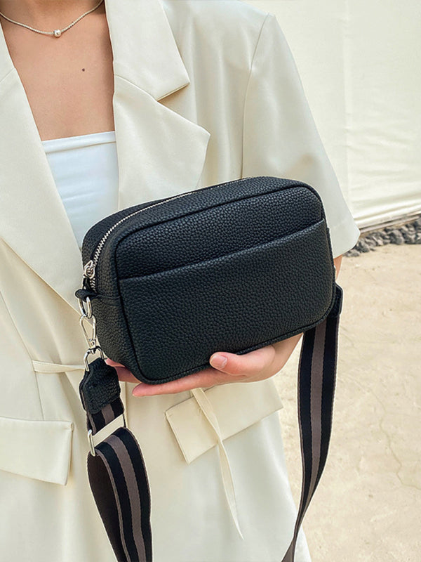 Einfarbige PU-Umhängetasche, kleine Damentasche, Schultertasche, kleine quadratische Tasche 