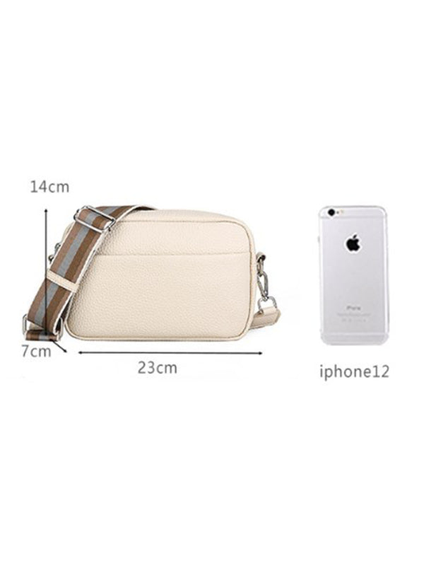 Einfarbige PU-Umhängetasche, kleine Damentasche, Schultertasche, kleine quadratische Tasche 