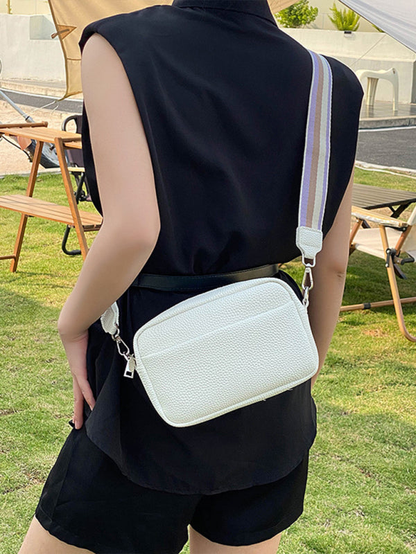 Einfarbige PU-Umhängetasche, kleine Damentasche, Schultertasche, kleine quadratische Tasche 