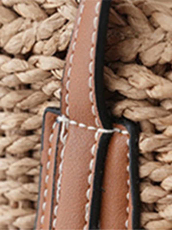 Neue Strohtasche zum Umhängen, lässig-modisch, ideal für Strandurlaub, geräumige Handtasche/Tragetasche 