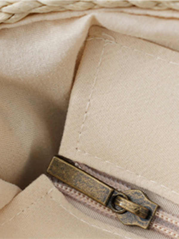 Neue Strohtasche zum Umhängen, lässig-modisch, ideal für Strandurlaub, geräumige Handtasche/Tragetasche 
