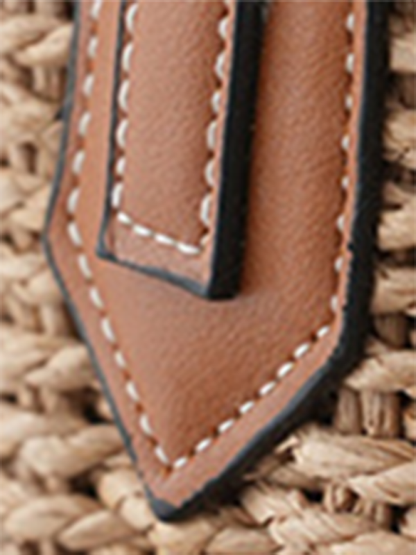 Neue Strohtasche zum Umhängen, lässig-modisch, ideal für Strandurlaub, geräumige Handtasche/Tragetasche 