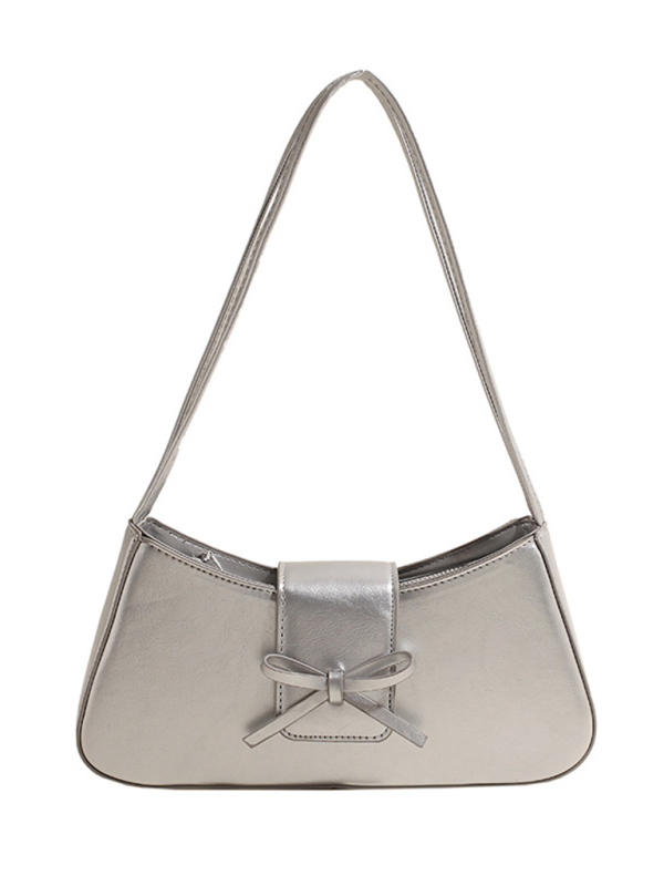 Bowknot underarm shoulder bag small square handbag – lifestyle view