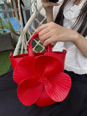 Sac à main à fleurs créatif, bandoulière chaîne 
