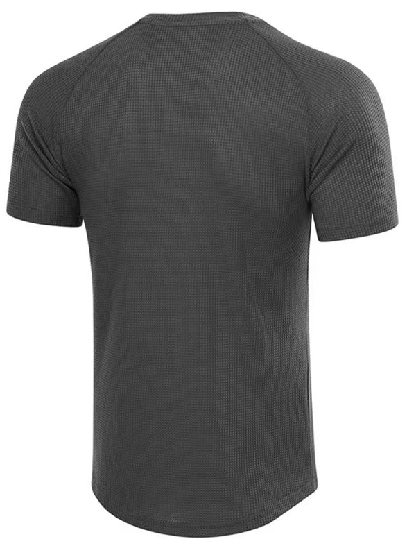 Herren-T-Shirt mit Rundhalsausschnitt, leicht, Business-Casual. 