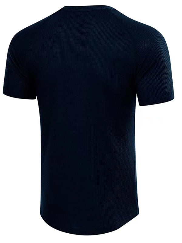 Herren-T-Shirt mit Rundhalsausschnitt, leicht, Business-Casual. 