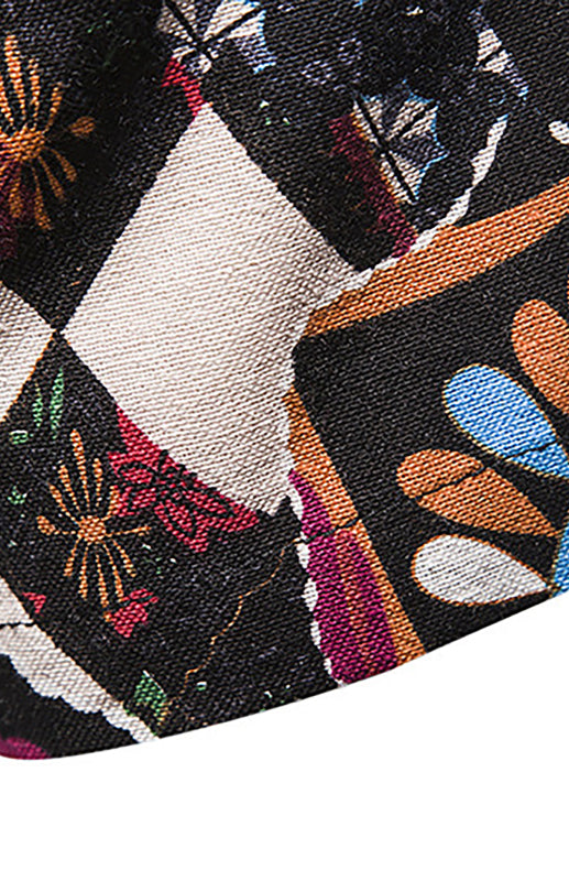 Chemise décontractée pour homme en polyester avec poche passepoilée et manches classiques 