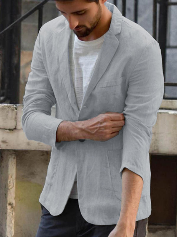 Men's Beige Cardigan – close-up detail