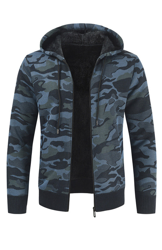 Gilet à capuche pour homme, motif camouflage, style athleisure 