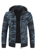 Gilet à capuche pour homme, motif camouflage, style athleisure 