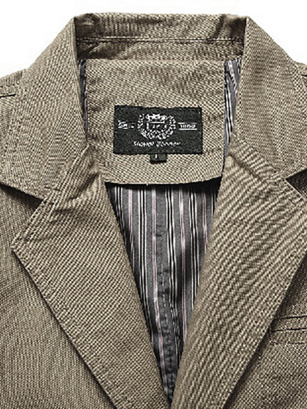 Herren-Business-Casual-Anzug, schmal geschnitten, mit Kragen 