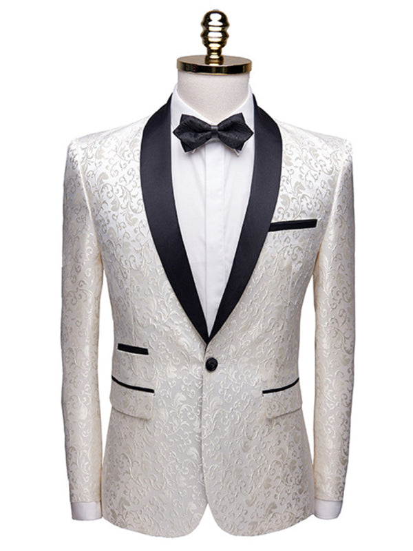 Women's Solid Lapel Collar Blazer with Welt Pocket – closeup view