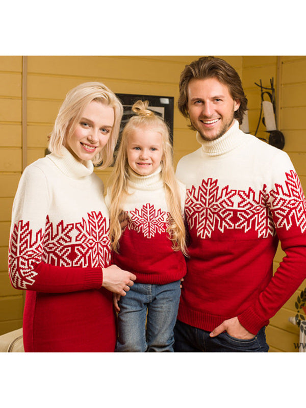 Christmas Parenting Men's Women's Children's Jacquard Sweater – side view