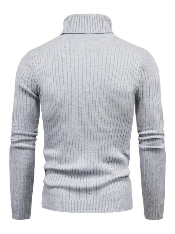 Herren Strickpullover mit Rollkragen und schmaler Passform, Pullover mit weitem Bein 