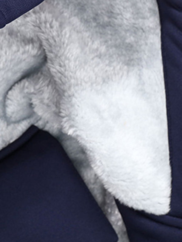 Herrenpullover mit Kapuze, locker geschnitten, Sportfleece, dick gefüttert, Herrenmantel 