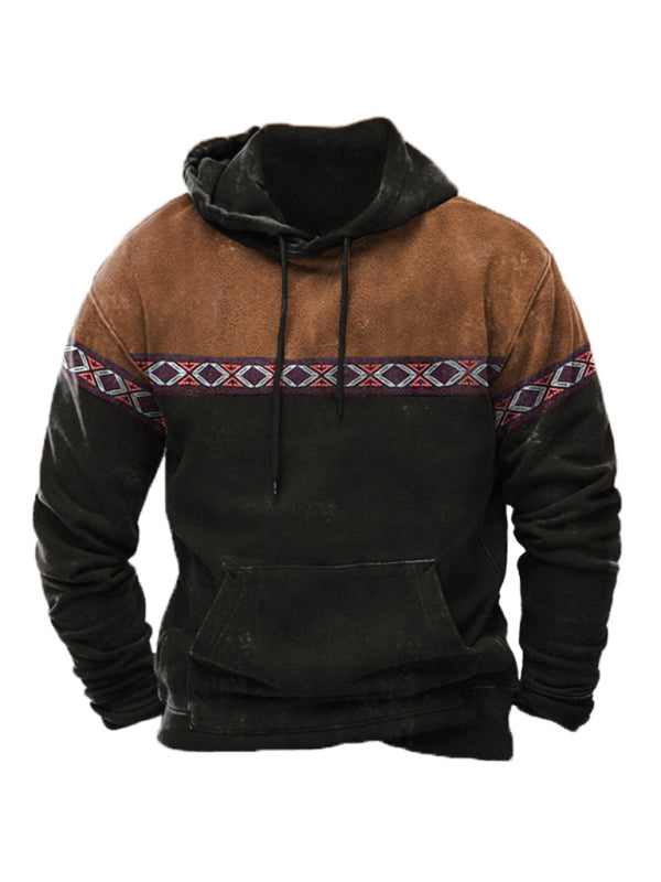 Digital printing men's street sports fashion trend hoodie