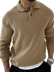 Strickpullover mit Reverskragen, Herrenmode, urban, schmal geschnitten, langärmelig 