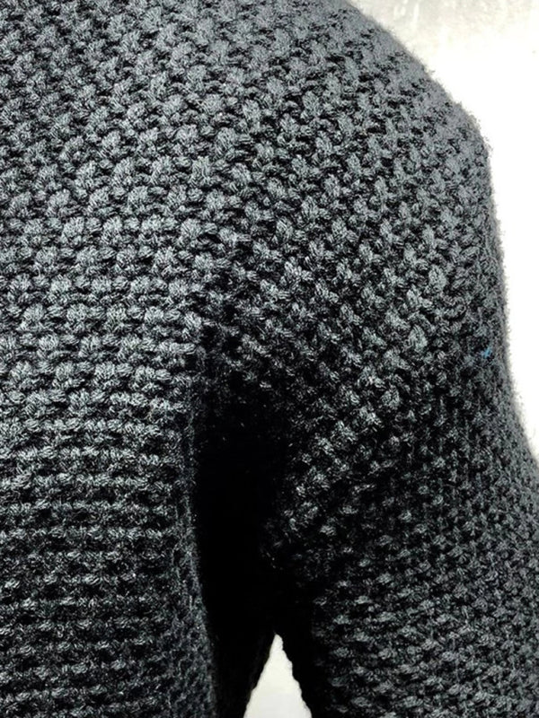 Einfarbige, mittellange, locker sitzende Strickjacke 