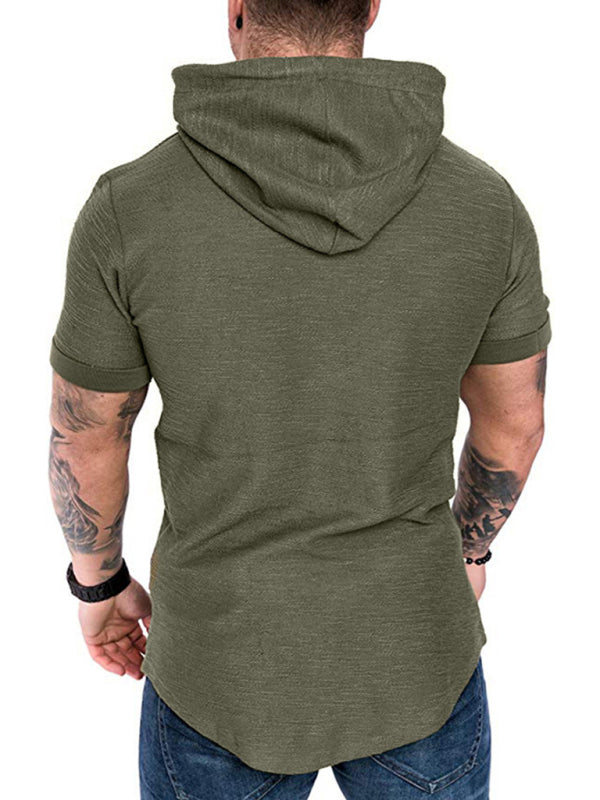 Men's short-sleeved T-shirt sports casual sweater men's hoodie