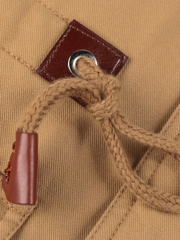 Veste mi-longue à capuche en coton pour homme, col montant ample, style jeune homme 