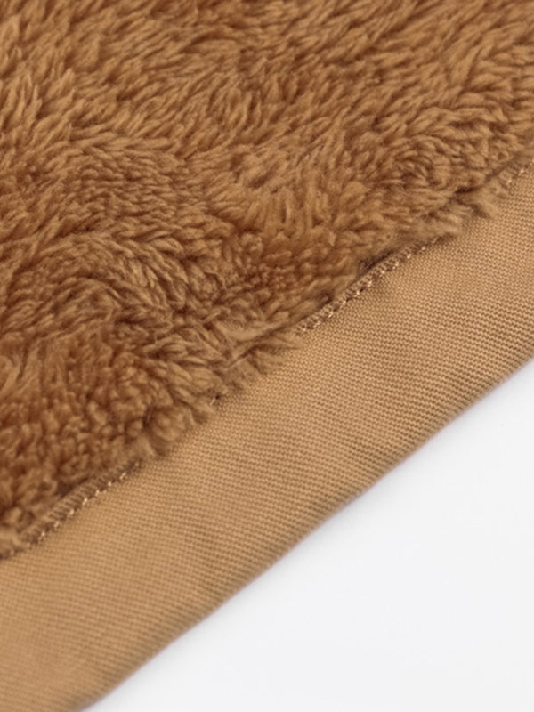 Veste mi-longue à capuche en coton pour homme, col montant ample, style jeune homme 