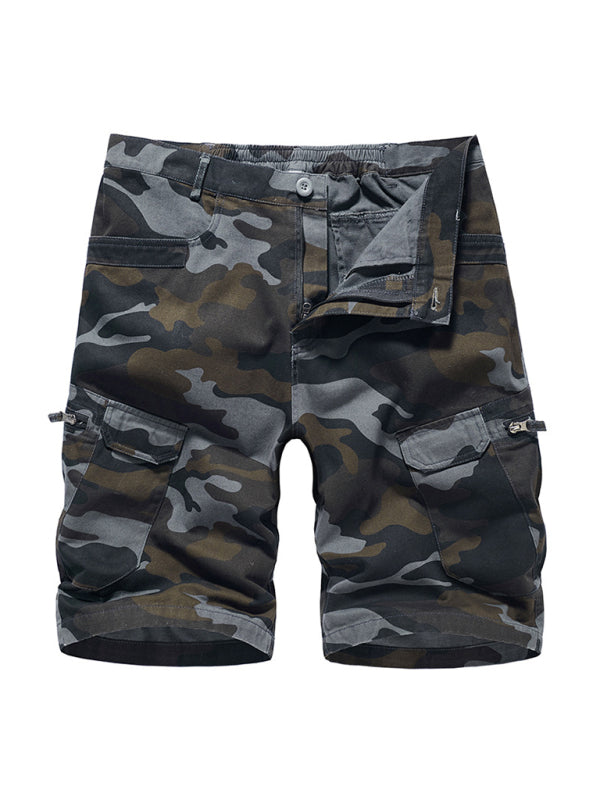 Herren-Cargoshorts mit Tarnmuster 